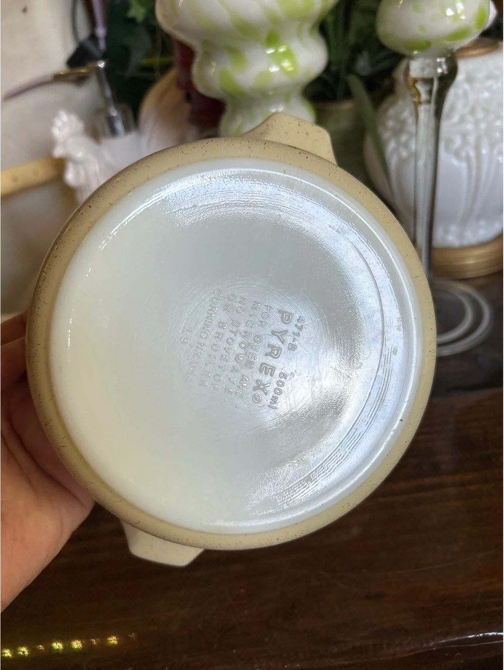 Vintage Pyrex 471-B 500ml Blue Floral Casserole Dish